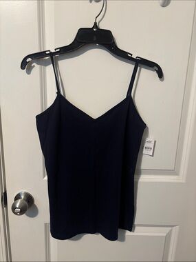 Ann Taylor Factory Navy V-Neck Spaghetti Strap Camisole